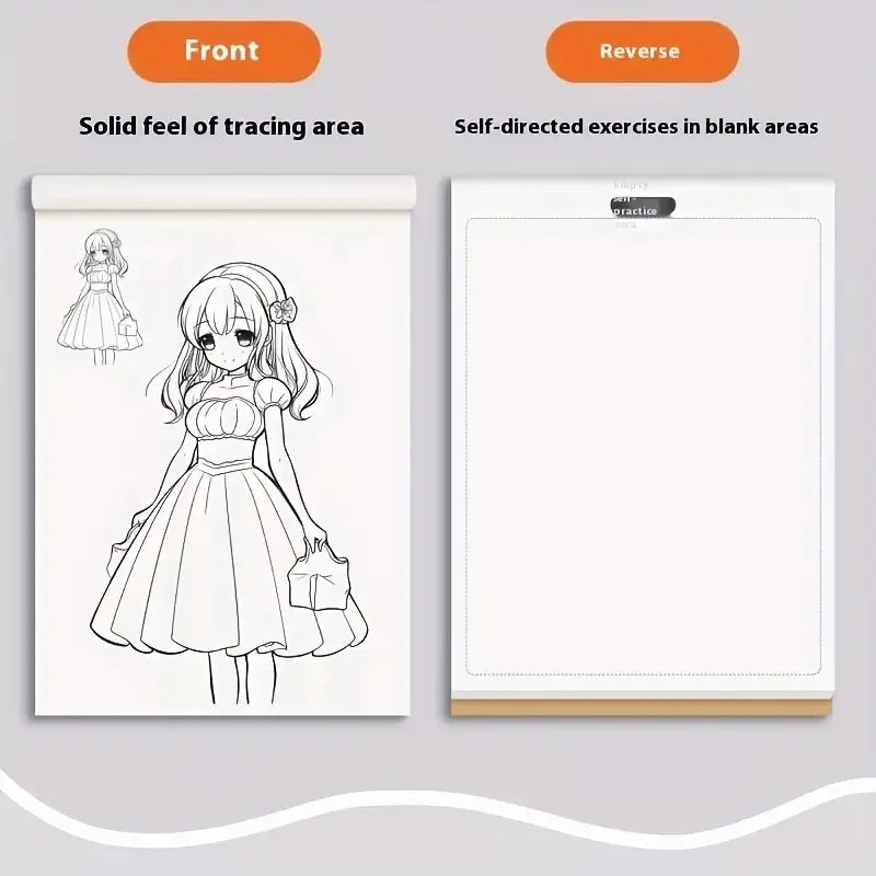 Anime Character Drawing Practice Book for Beginners