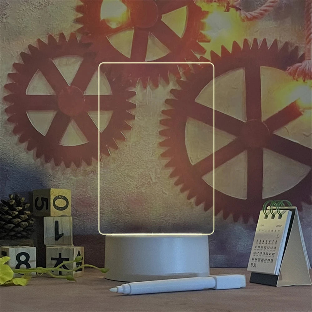Product image: USB LED Light-Up Message Board – Reusable Writing Display