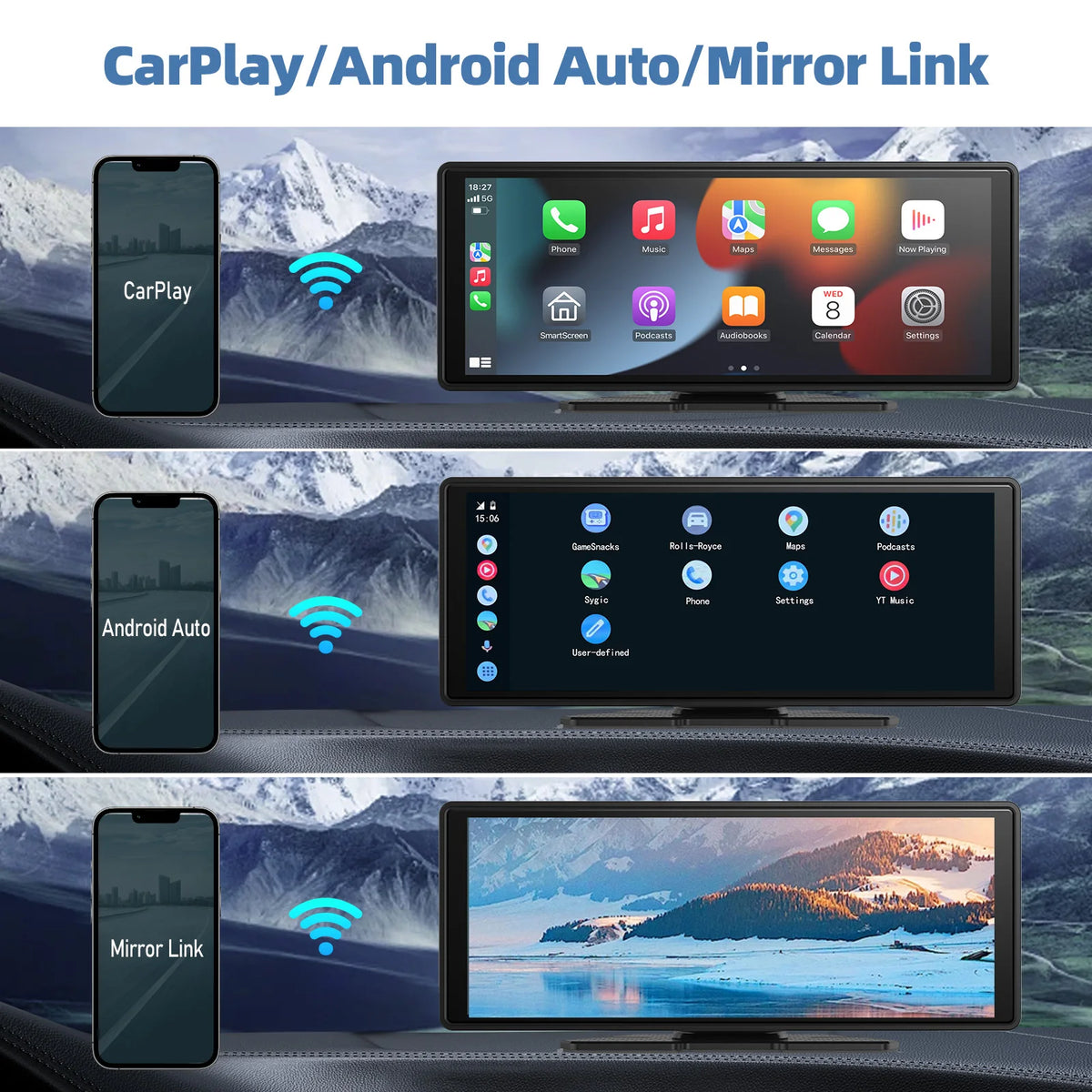 Product image: 10.26" Wireless CarPlay & Android Auto Touchscreen