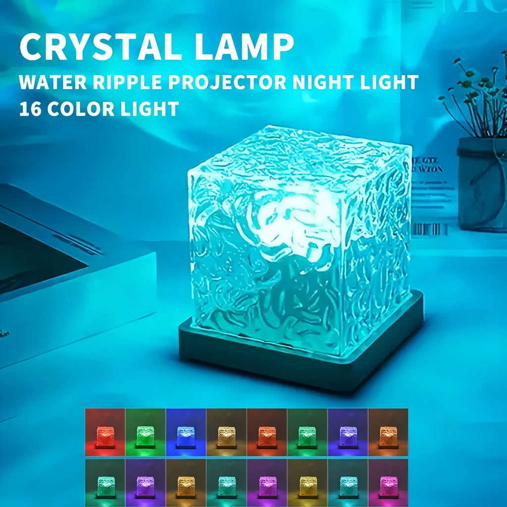 Product image: 16-Color Ocean Wave Projector Lamp – USB Ambient Lighting