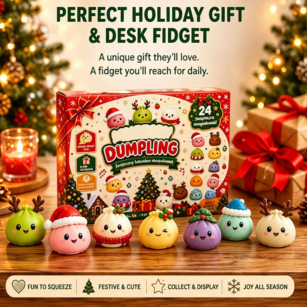 Product image: Christmas Dumpling Squishy Advent Calendar – 24 Days of Surprises