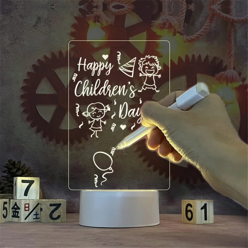 Product image: USB LED Light-Up Message Board – Reusable Writing Display