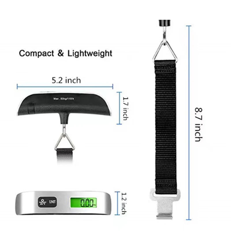 Product image: Digital Luggage Scale – Portable 110 lb Travel Weight Scale