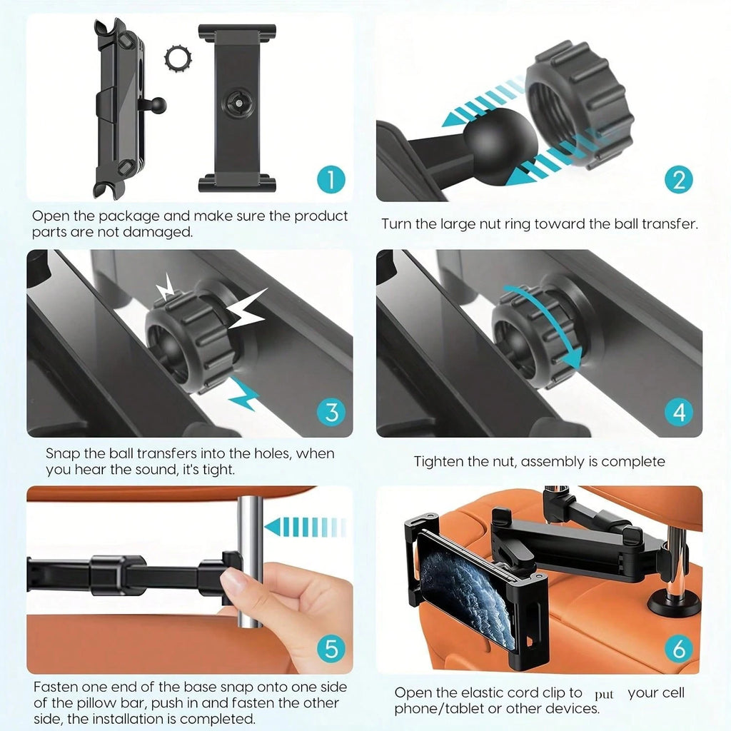 Product image: Adjustable Car Headrest Tablet Holder