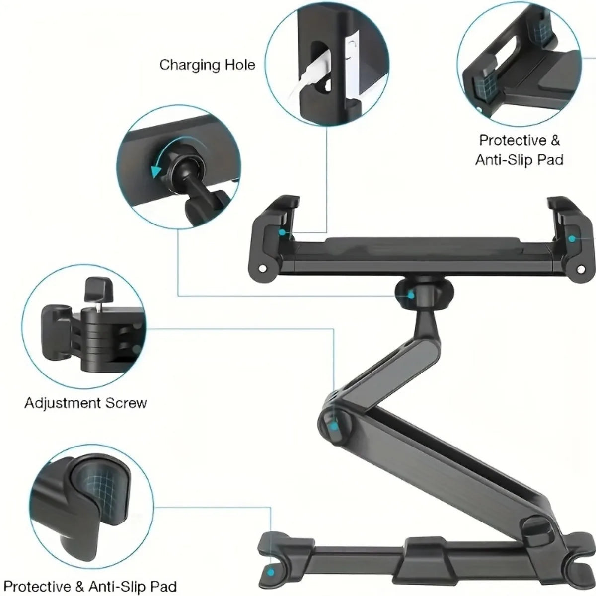 Product image: Adjustable Car Headrest Tablet Holder