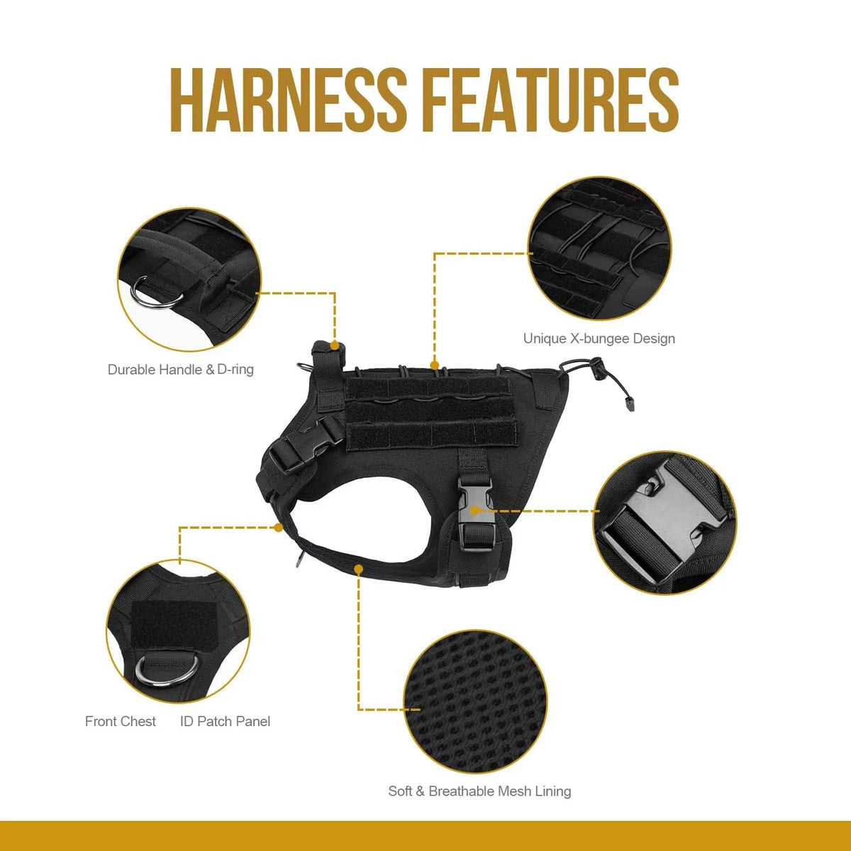 Product image: Tactical No-Pull Dog Harness with Handle