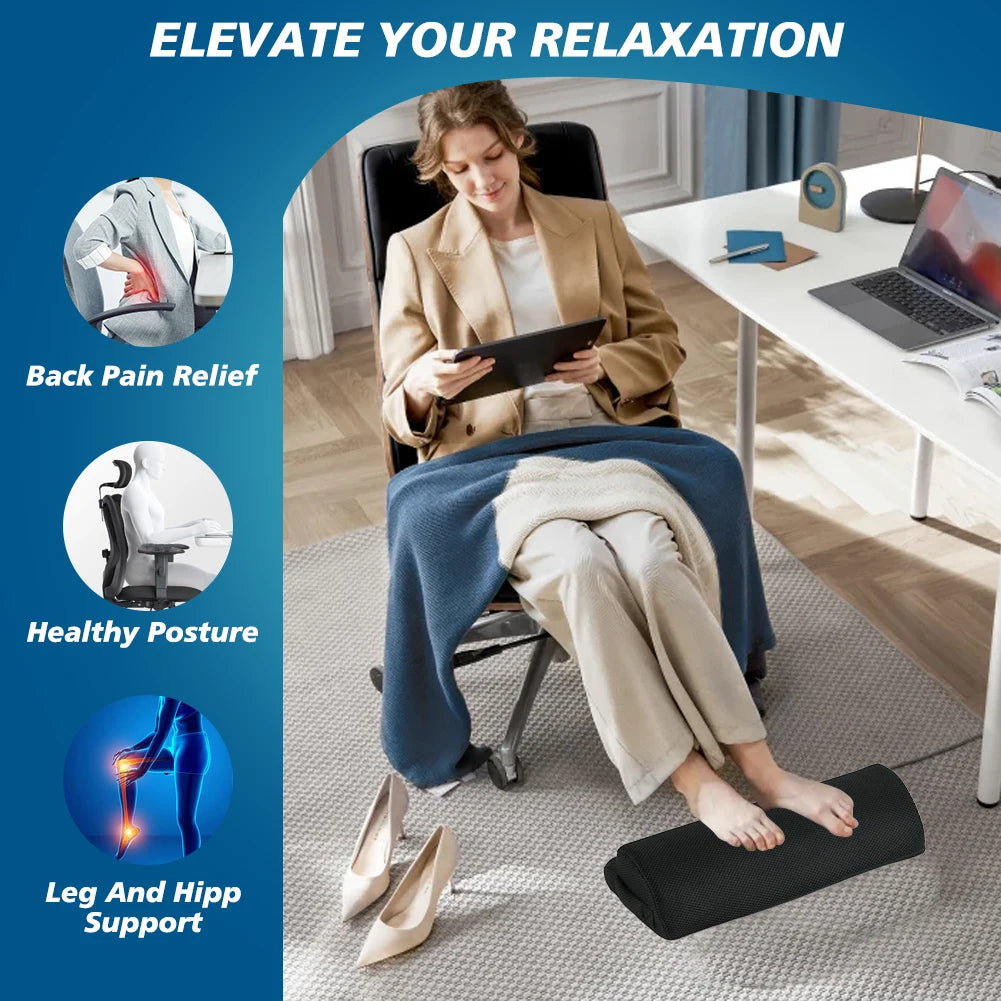 Product image: Memory Foam Under-Desk Footrest & Leg Support