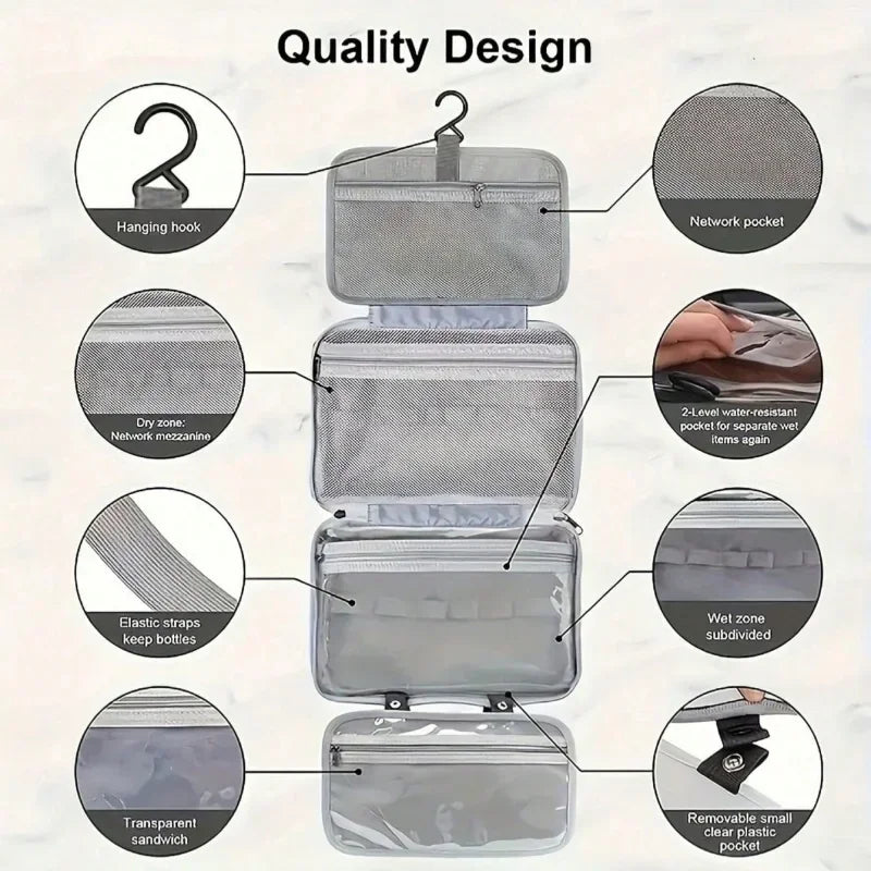 Product image: Hanging Travel Toiletry & Cosmetic Organizer Bag