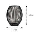 Product image: Modern Black Iron Candle Lantern – Decorative Wire Holder