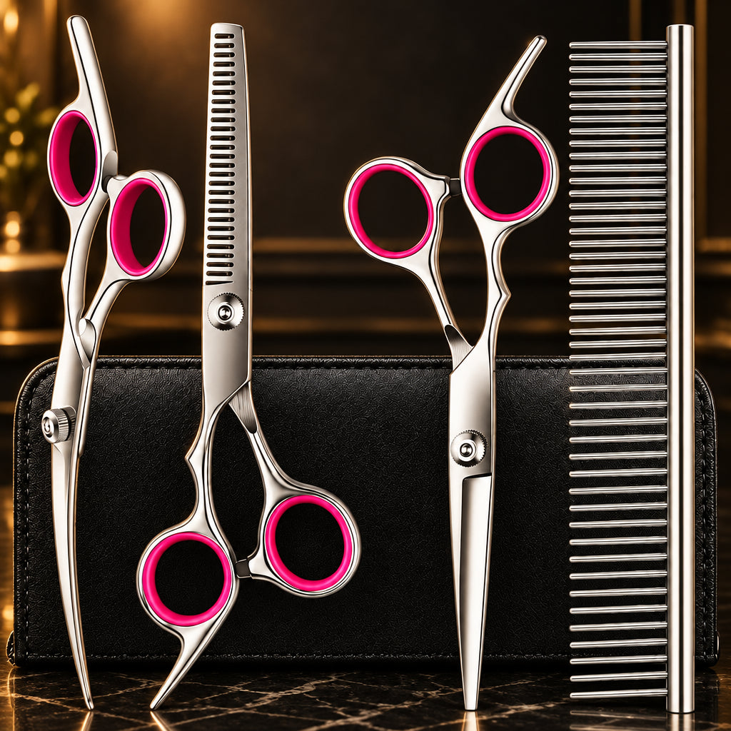 Product image: 4-Piece Pet Grooming Scissors & Comb Set