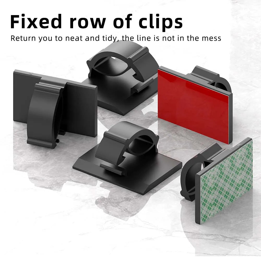 Product image: Self-Adhesive Cable Organizer Clips – 30/90 Pack