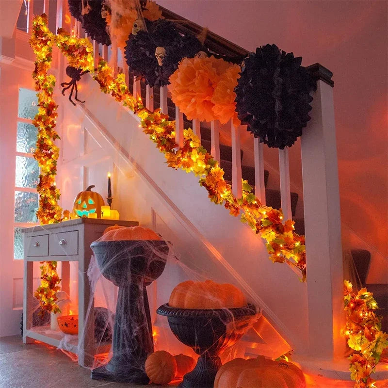 Product image: Autumn Maple Leaf Garland – 6.6 FT Fall Decor