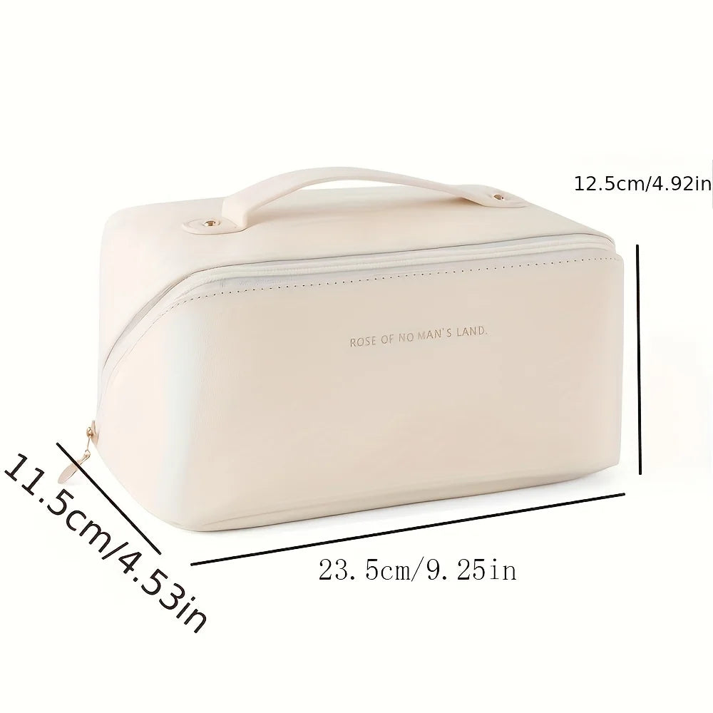 Product image: Wide-Opening Travel Makeup Bag – Cosmetic Organizer