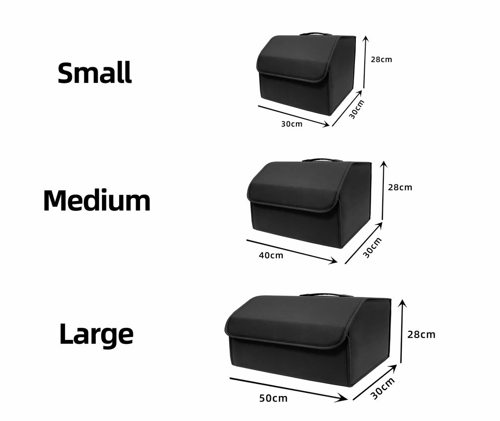 Product image: Collapsible PU Leather Car Trunk Organizer – Multi-Compartment Storage Box