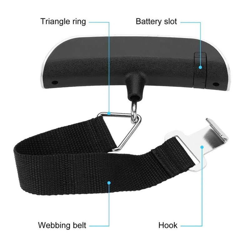 Product image: Digital Luggage Scale – Portable 110 lb Travel Weight Scale