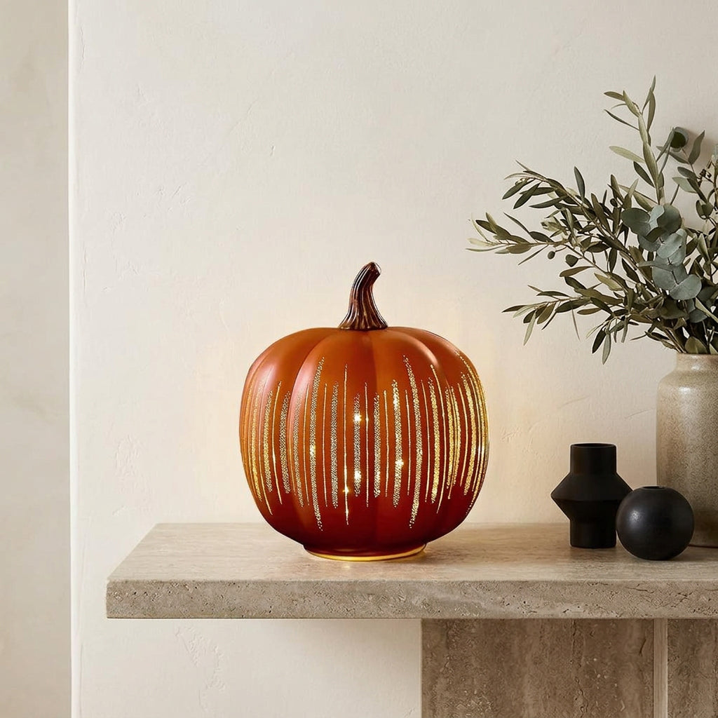 Product image: Black Starry Night LED Pumpkin  Large