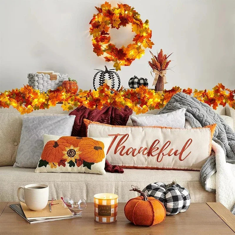 Product image: Autumn Maple Leaf Garland – 6.6 FT Fall Decor