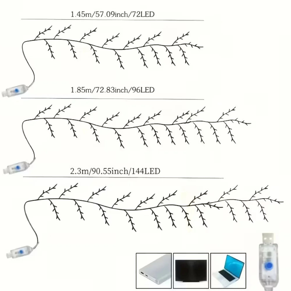 Product image: Willow Vine LED Wall Lights – 96 LED Warm White