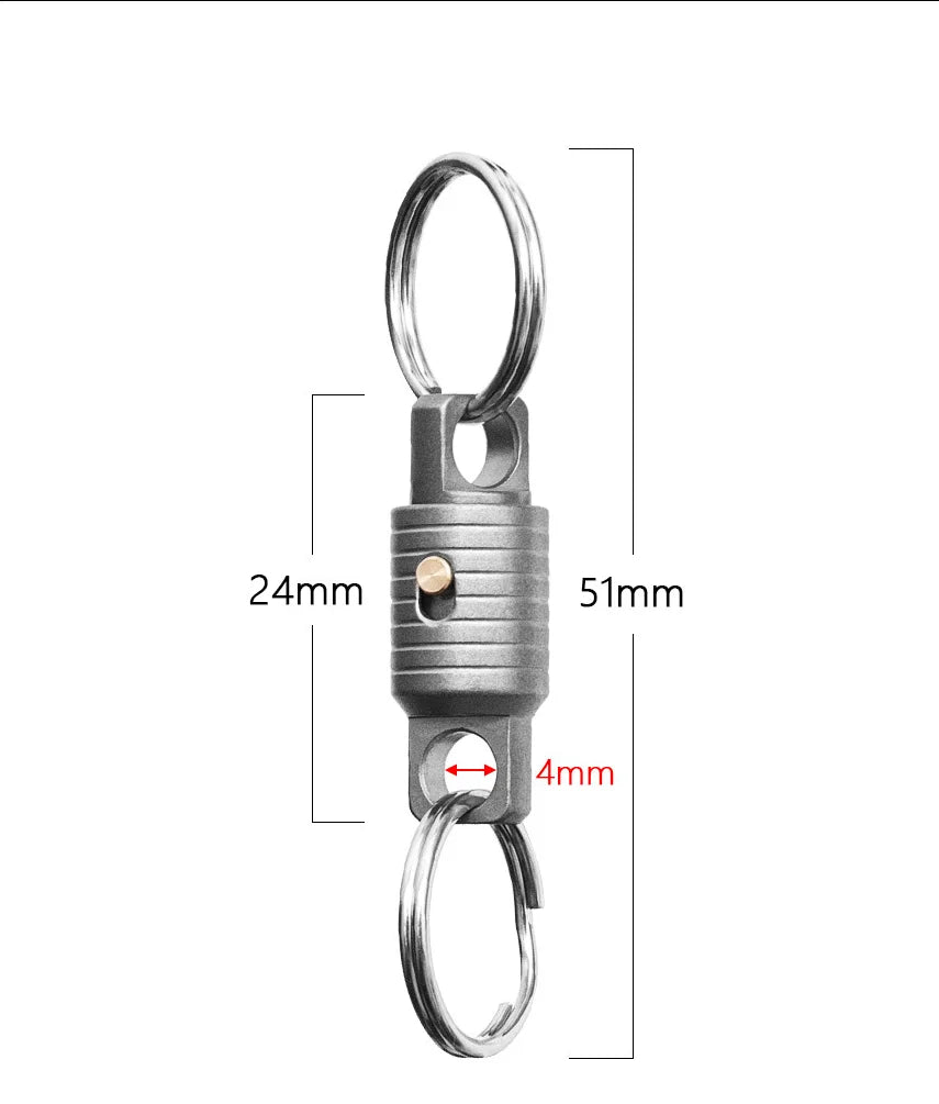 Titanium Alloy Quick-Release Keychain Connector