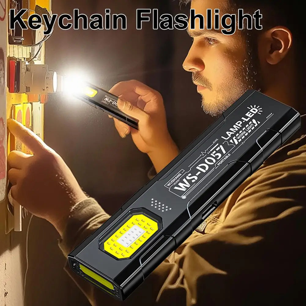 Product image: Rechargeable Keychain Flashlight -5-Mode LED Pocket Work Light