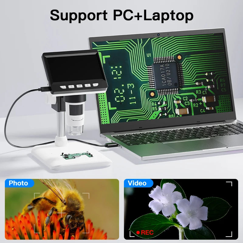 Product image: 4.3" Digital Microscope with 1000X Magnification