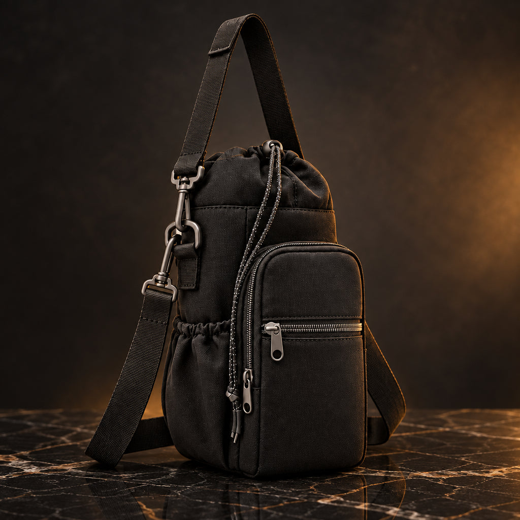 Product image: Insulated Water Bottle Crossbody Bag with Phone Pocket