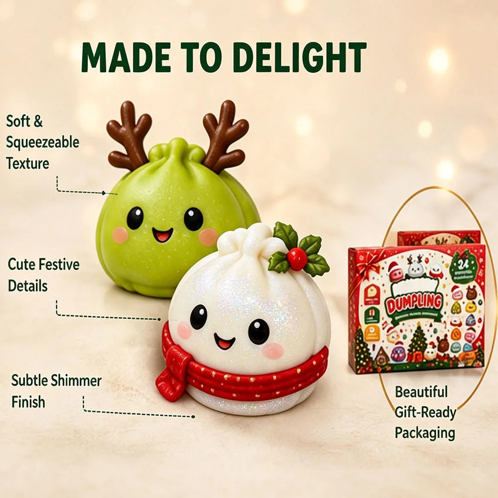 Product image: Christmas Dumpling Squishy Advent Calendar – 24 Days of Surprises