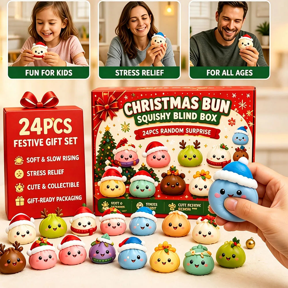 Product image: Christmas Dumpling Squishy Advent Calendar – 24 Days of Surprises
