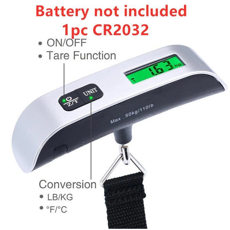 Product image: Digital Luggage Scale – Portable 110 lb Travel Weight Scale
