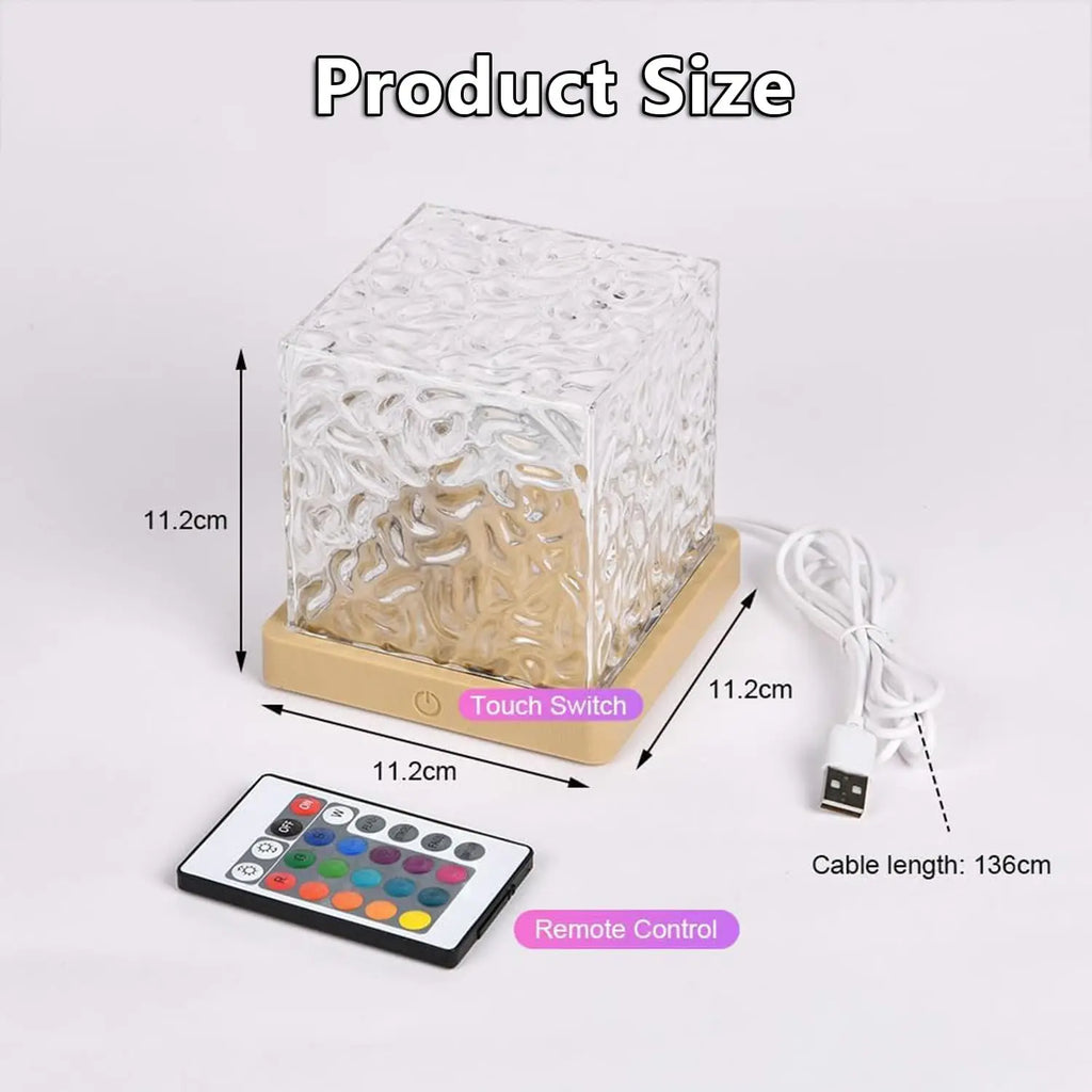 Product image: 16-Color Ocean Wave Projector Lamp – USB Ambient Lighting