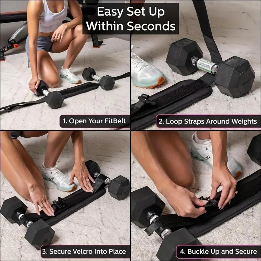 Product image: Adjustable Weighted Waist Belt for Home Workouts