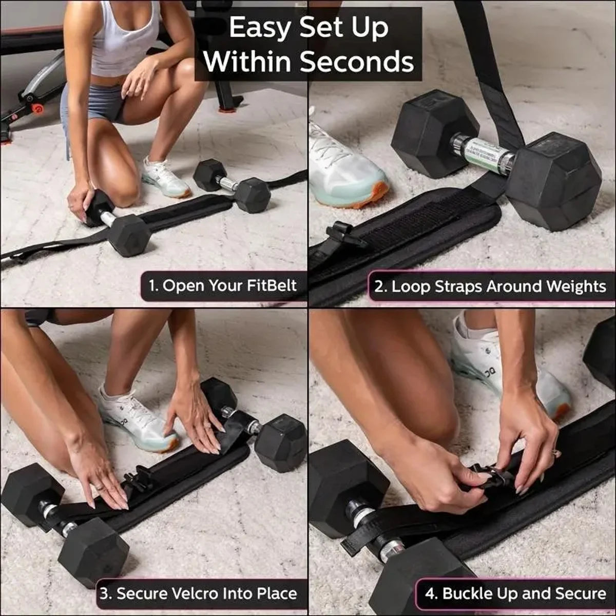 Product image: Adjustable Weighted Waist Belt for Home Workouts