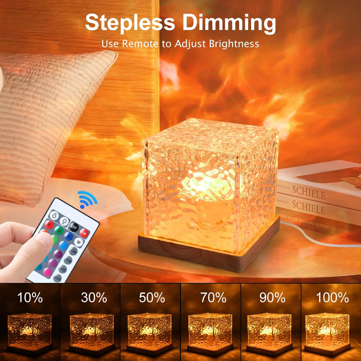 Product image: 16-Color Ocean Wave Projector Lamp – USB Ambient Lighting