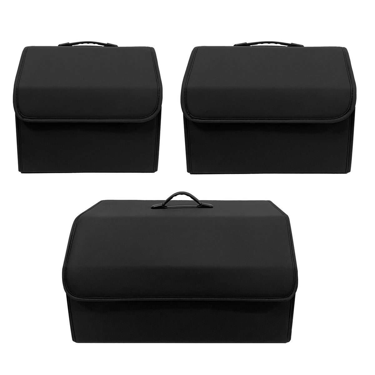 Product image: Collapsible PU Leather Car Trunk Organizer – Multi-Compartment Storage Box