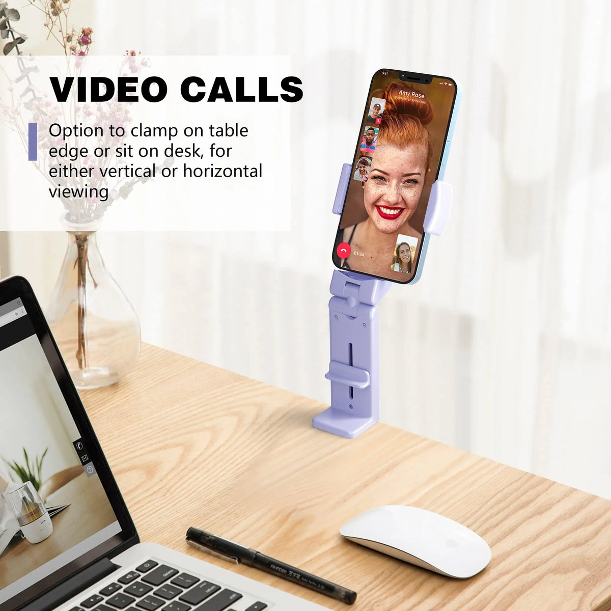 Product image: Foldable Travel Phone Stand – Adjustable Hands-Free Holder