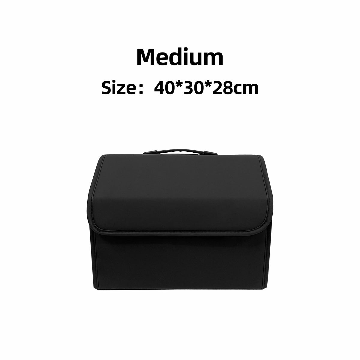 Product image: Collapsible PU Leather Car Trunk Organizer – Multi-Compartment Storage Box