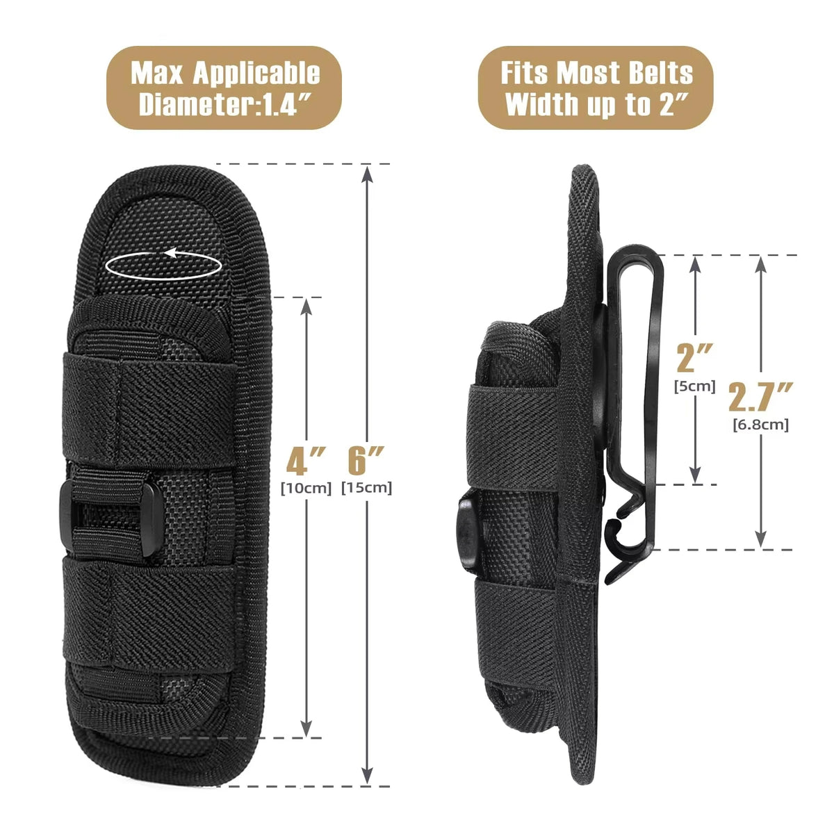 Product image: 360° Rotating Flashlight Belt Pouch