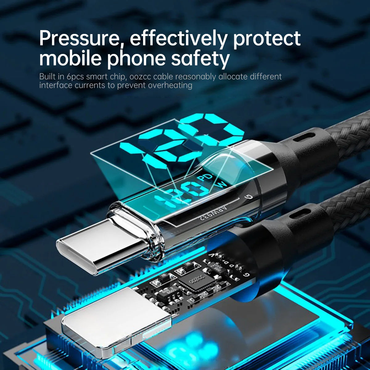 Product image: Digital Watt Display Fast Charging Cable