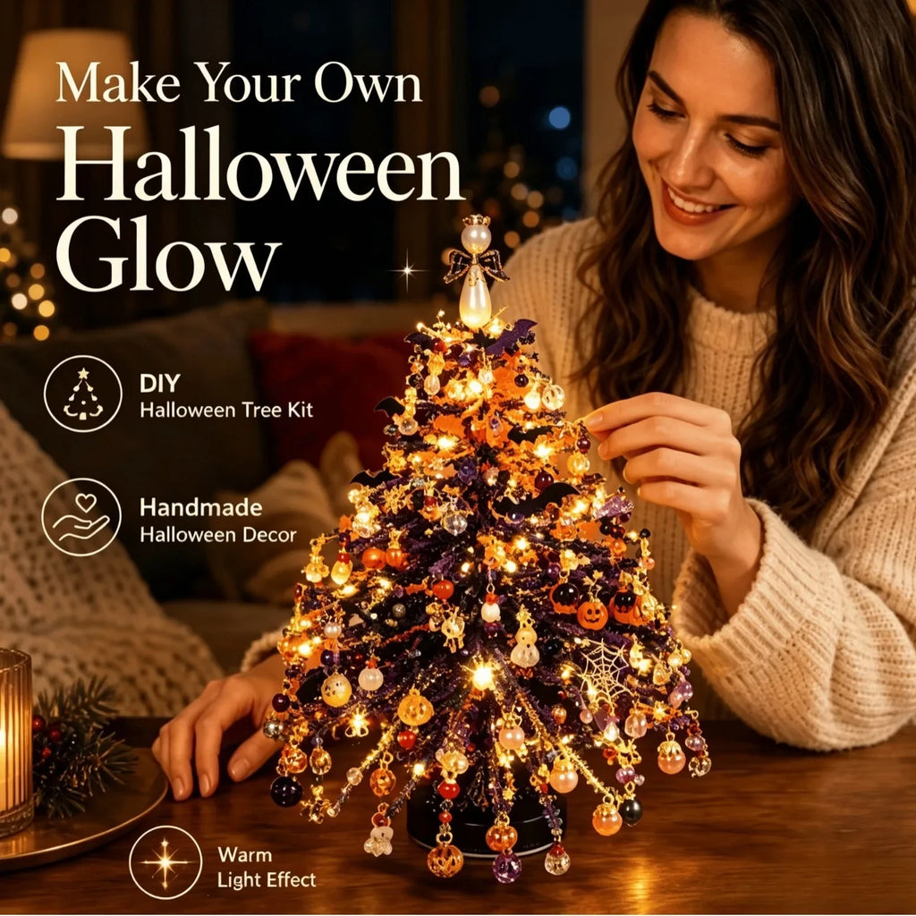 DIY Beaded Holiday Tree Kit with LED Lights