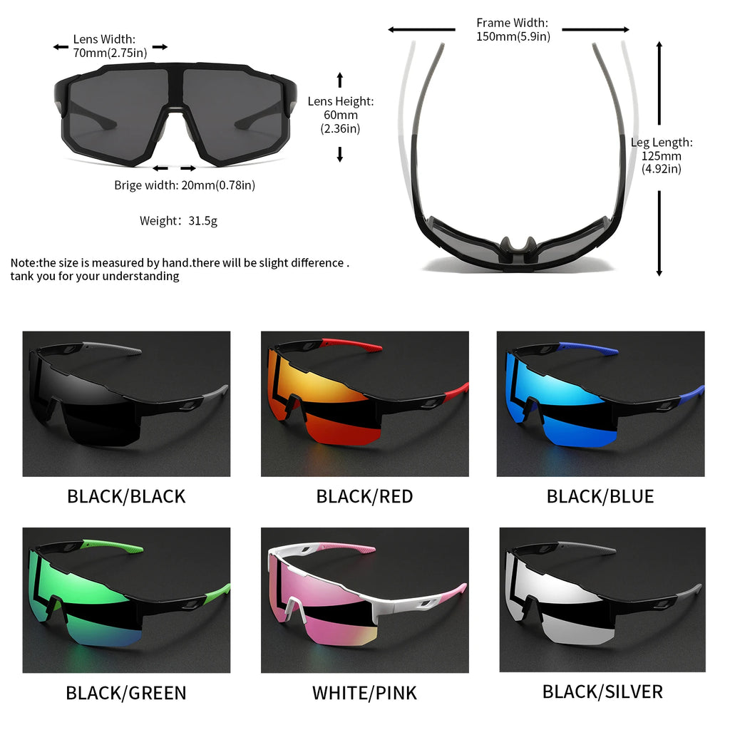 Product image: Mirrored Wraparound Sports Sunglasses