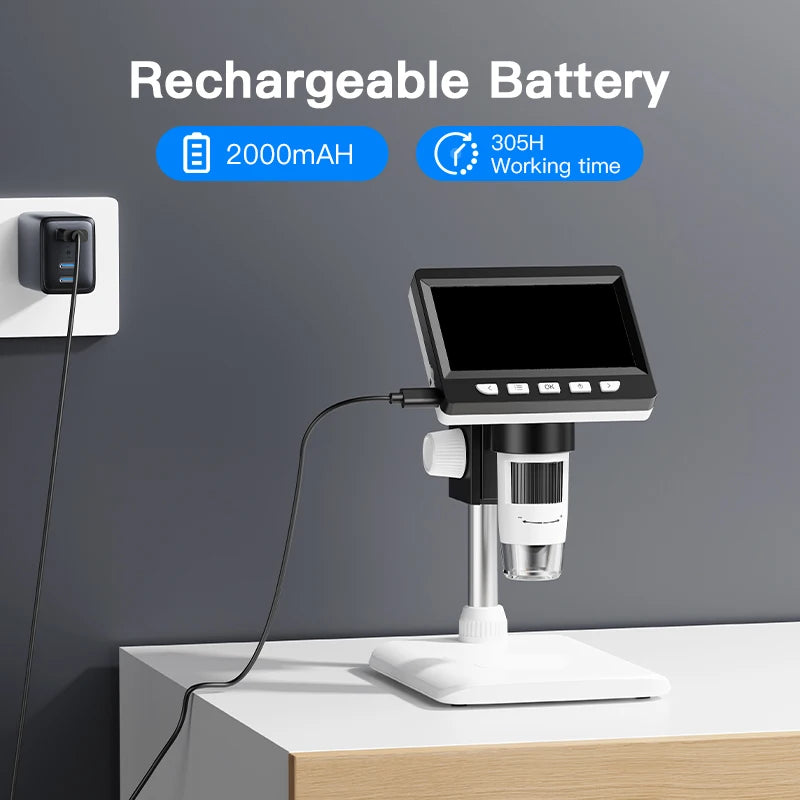 Product image: 4.3" Digital Microscope with 1000X Magnification