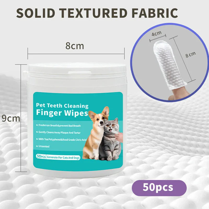 Product image: Pet Dental Finger Wipes – 50 count