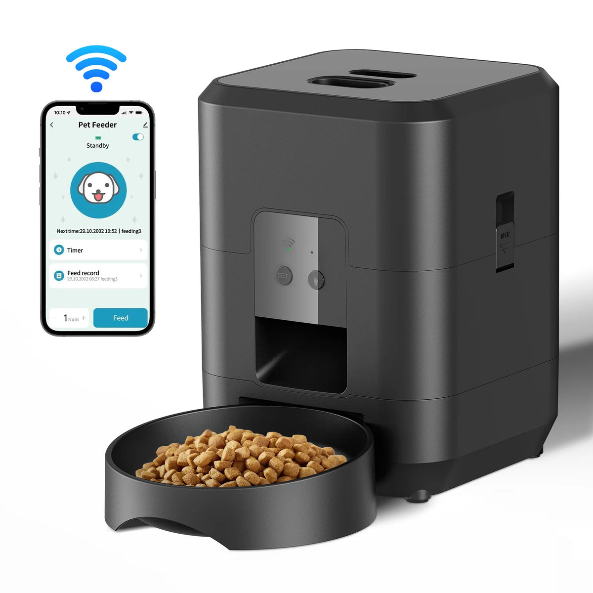 Product image: Smart Automatic Pet Feeder – Timed Portion Control with WiFi Option